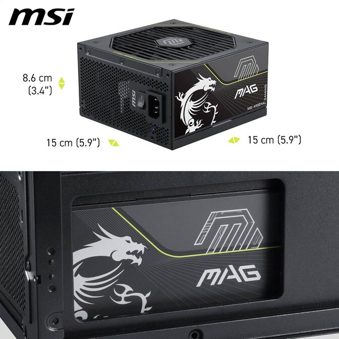 Fuente Alimentaci&oacute;n Modular MSI MAG A1000PLS 1000W 80+ Platinum PCIE 5.1 image number 5