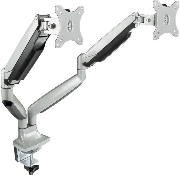 Soporte de Mesa Tooq Doble Tilt e GiRatónrio 13" a 32" Max. 9kg/Monitor Gris image number 1