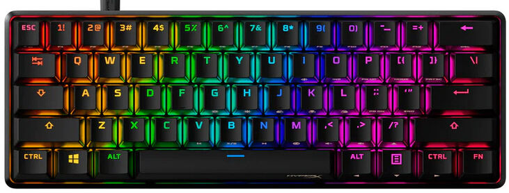 Teclado Mec&acirc;nico HyperX Alloy Origins 60 RGB Gaming US Aqua Switches image number 0