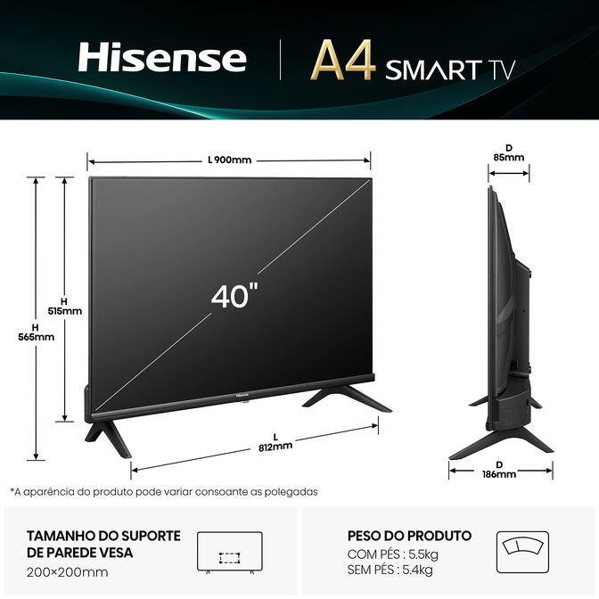 Televisor Hisense 40A4Q 40" LED Full HD VIDAA image number 1
