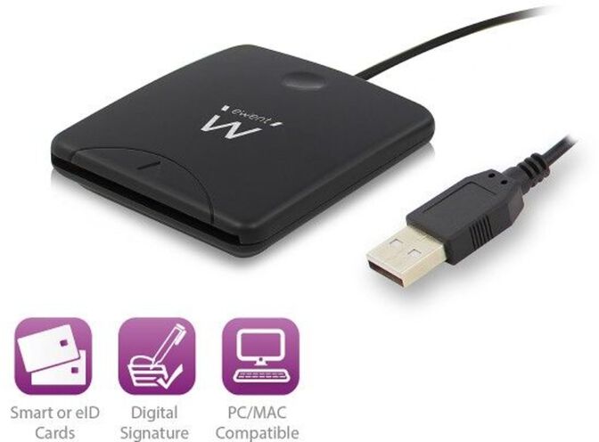 Lector de Tarjetas Inteligentes Ewent USB 2.0 Negro image number 1