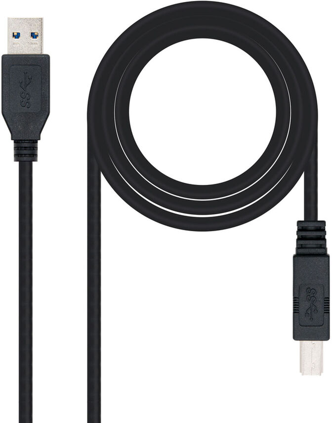 Cable USB 3.0 Impressora Nanocable USB-A/M para USB-B/M 2 M Negro image number 0