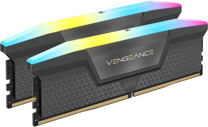 Corsair Kit 32GB (2 x 16GB) DDR5 6000MHz Vengeance RGB EXPO Black CL30 image number 0