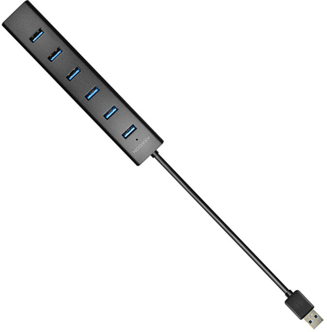 USB-A-Hub AXAGON HUE-SA7BP, 7x USB 3.0, 1x Micro-USB - 40cm image number 5