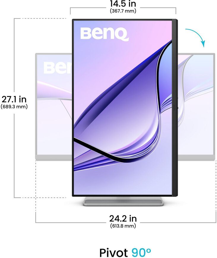 Monitor BenQ MacBook 27" MA270U IPS 4K 60Hz P3 MacBook Pro e MacBook Air USB-C (90W) Display HDR400 image number 3