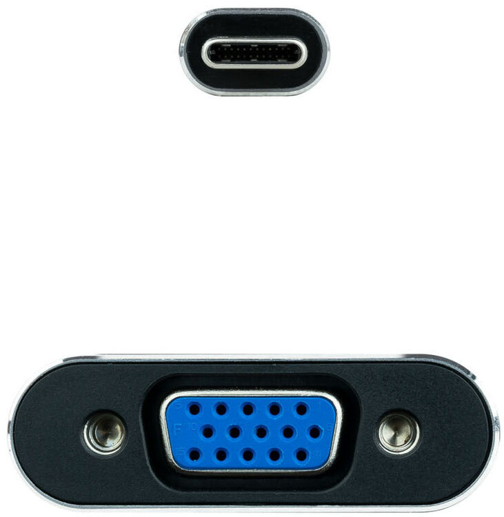 Adaptador NanoCable USB-C M para VGA F 10 CM Gris image number 1