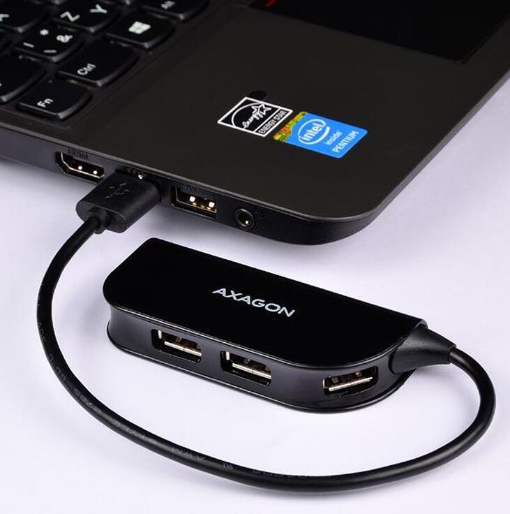HUB USB AXAGON HUE-X4B 4x USB2.0 READY Negro image number 2