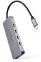 Hub Nanocable USB-C > 4xUSB-C + USB-C PD 100W 10 CM Gris