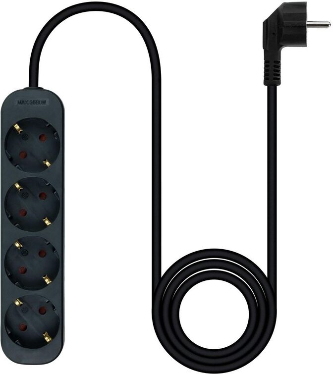 Regleta NanoCable 4 Tomas 1.4 M Negro image number 1