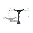 Soporte de Pared Tooq Tilt e GiRat&oacute;nrio 2 Pivots 13" a 42" 190mm Max. 20kg Negro image number null