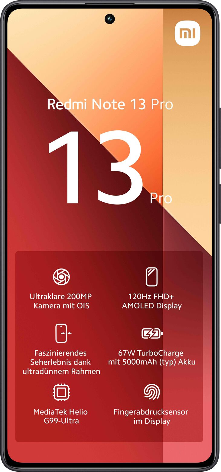 Smartphone Xiaomi Redmi Note 13 Pro 4G 6.67" 8GB/256GB Dual SIM Graphite Black image number 1