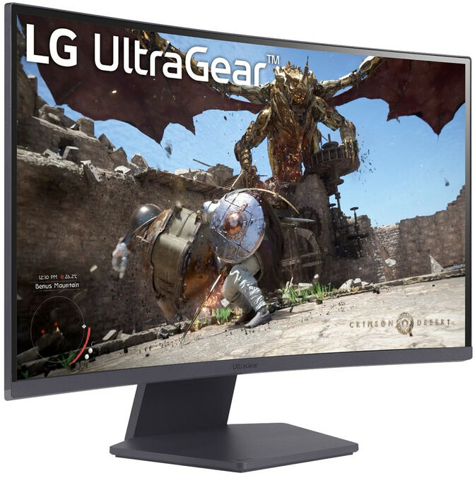 Monitor Curvo Gaming LG UltraGear 27" 27GS60QC-B VA WQHD 180Hz 1ms FreeSync HDR10 image number 3
