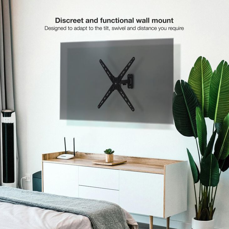 Soporte de Pared Tooq Tilt e Giratónrio 13" a 55" 67-199 mm Max. 25kg Negro image number 6
