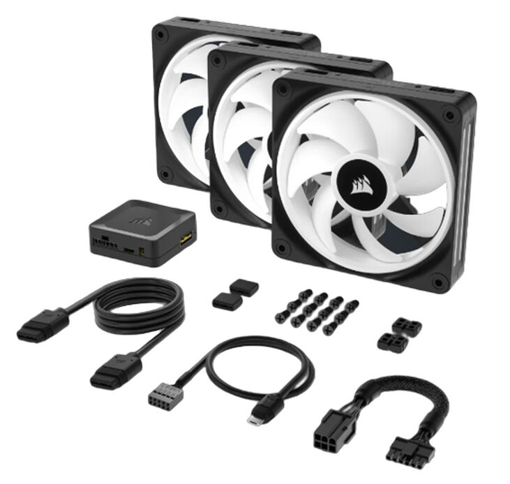 Ventilador Corsair iCUE Link QX120 RGB PWM Negro 120mm (Pack 3) image number 6