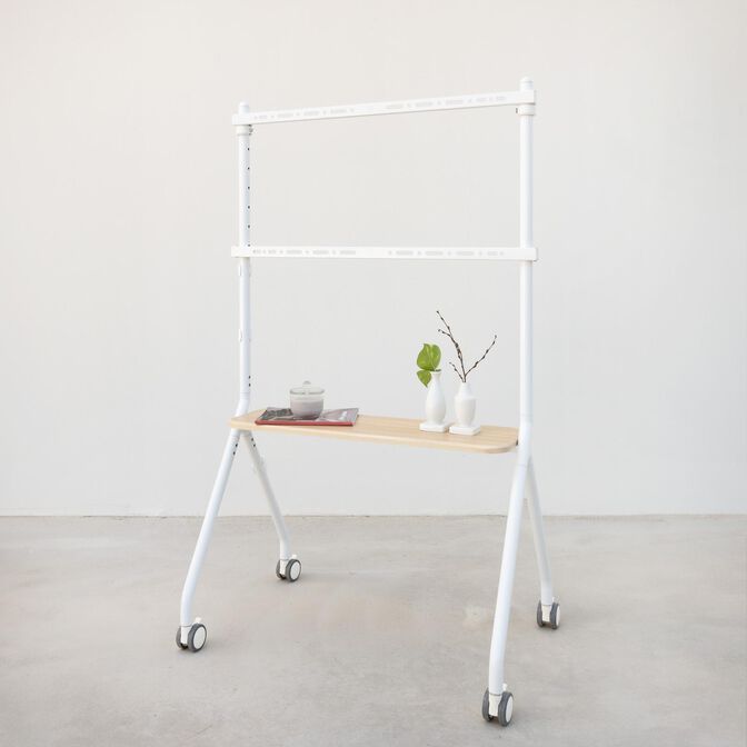 Soporte M&oacute;vil Tooq iLOVE 49" a 80" M&aacute;x. 50Kg Blanco image number 3