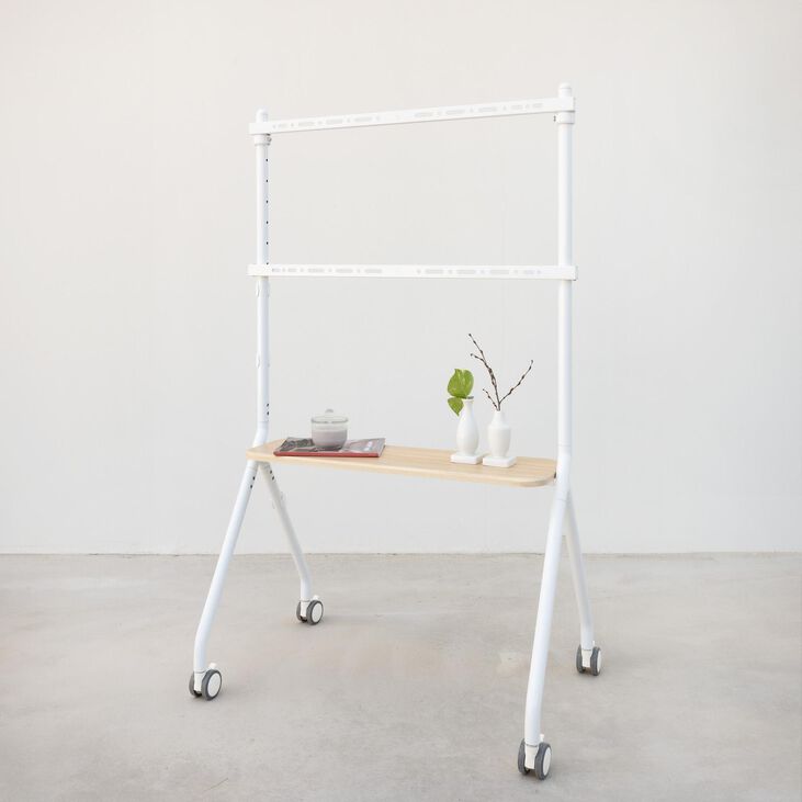 Soporte Móvil Tooq iLOVE 49" a 80" Máx. 50Kg Blanco image number 3