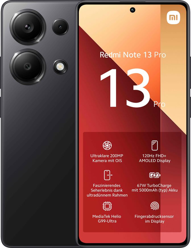 Smartphone Xiaomi Redmi Note 13 Pro 4G 6.67" 8GB/256GB Dual SIM Graphite Black image number 0
