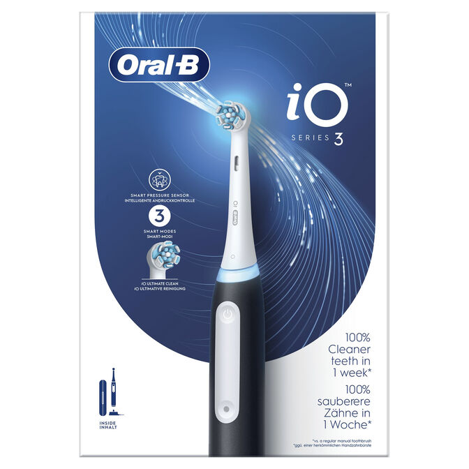 Cepillo de Dientes El&eacute;ctrico Oral-B iO Series 3N Matt Black con Estuche de Viaje image number 0