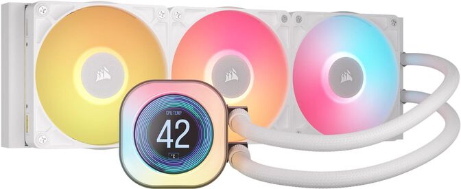 Refrigeraci&oacute;n L&iacute;quida CPU Corsair iCUE LINK TITAN 360 RX LCD RGB 360mm Blanco image number 0