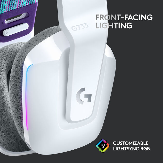 Auriculares Logitech G733 RGB Lightspeed Wireless Blanco image number 32