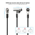 Candado Antirrobo Tooq con Llave Tipo NANO 1,50 metros image number null