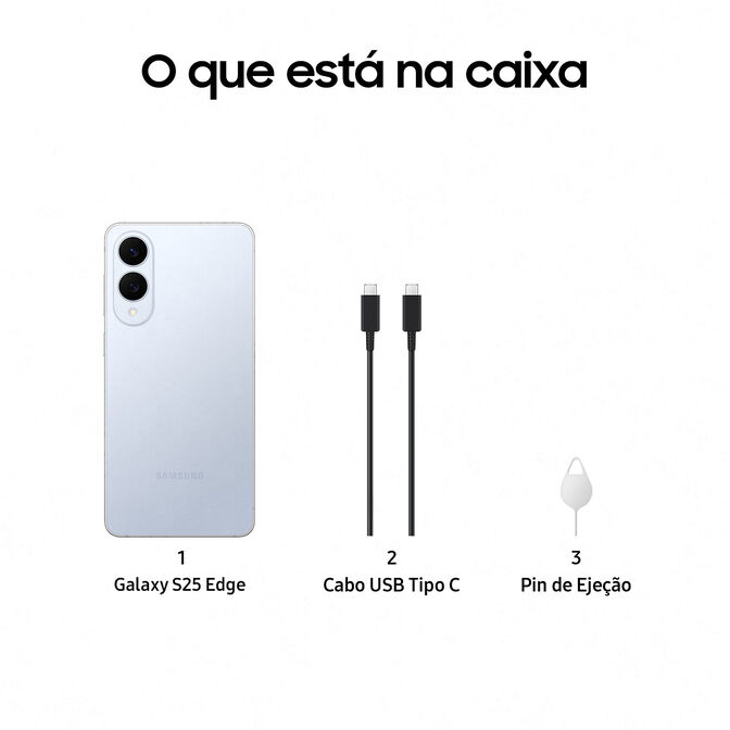 Smartphone Samsung Galaxy S25 Edge  6.7" (12 / 256GB) 120Hz Azul Hielo image number 5