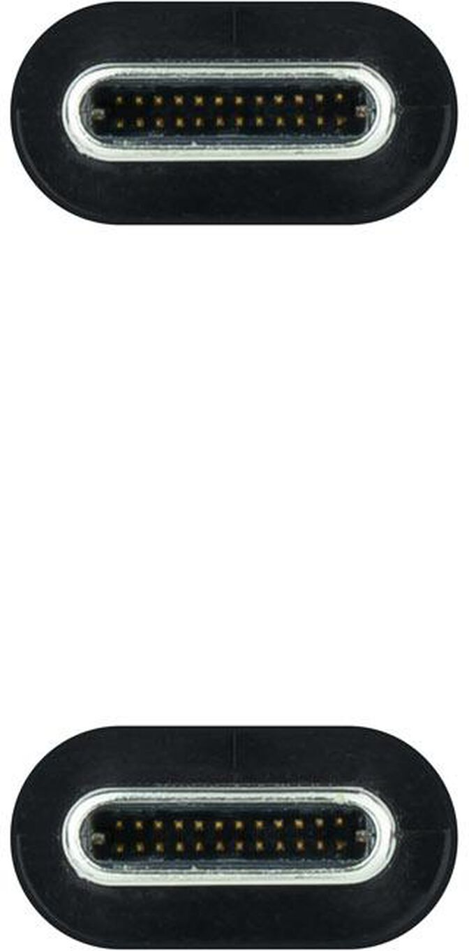 Cabo USB 3.2 Gen2x2 Nanocable 20Gbps 5A/100W 4K@60Hz USB-C M/M 2 M Gris/Negro image number 2