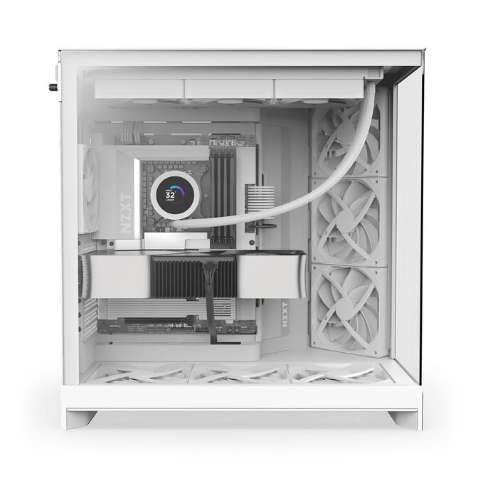 Torre E-ATX NZXT H9 Flow Blanca (2025) Cristal Templado image number 2