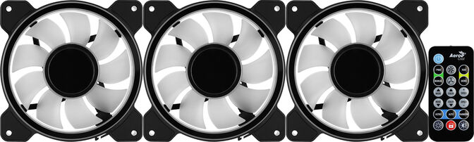 Ventilador Aerocool Mirage 12 ARGB Pro Negro 120mm (Pack 3) image number 4