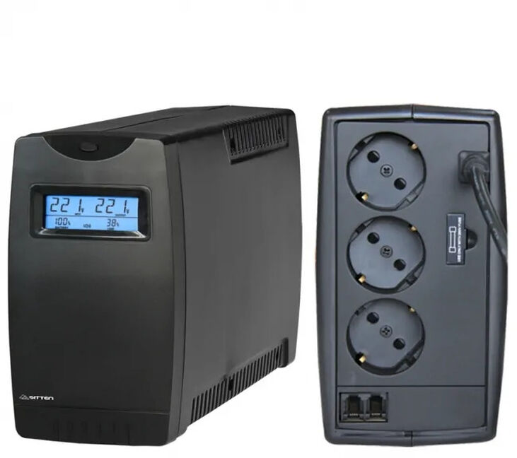 UPS Sitten Interactiva FT-800LD 800VA/480W con 3 Tomas Schuko y LCD image number 0