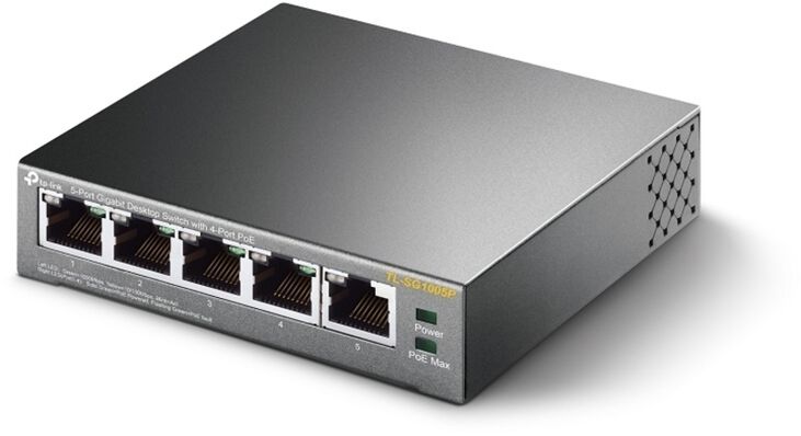 Switch TP-Link TL-SG1005P 5 Portas Gigabit c/ 4 Portas PoE image number 3