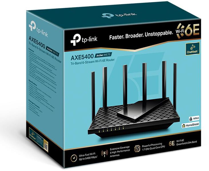 Router TP-Link Archer AXE75 AX5400 Tri-Band Wi-Fi 6E Router image number 3