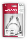 Cable de cargamento AXAGON BUCM-CM20AB cable USB-C  <-> USB-C 2.0, 2m, PD 60W, 3A, ALU, braid, Negro image number null