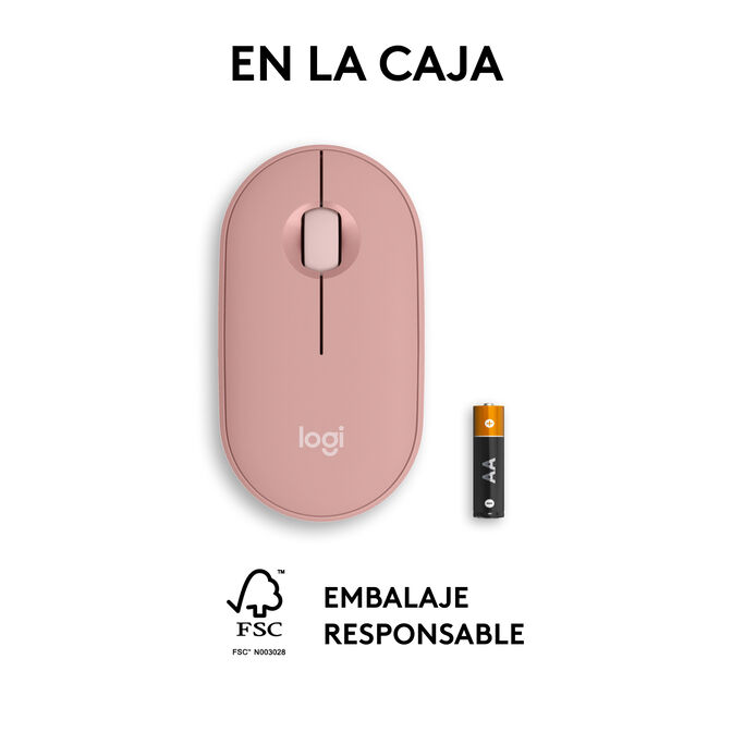 Rat&oacute;n Logitech Pebble 2 M350s Bluetooth Rosa image number 10