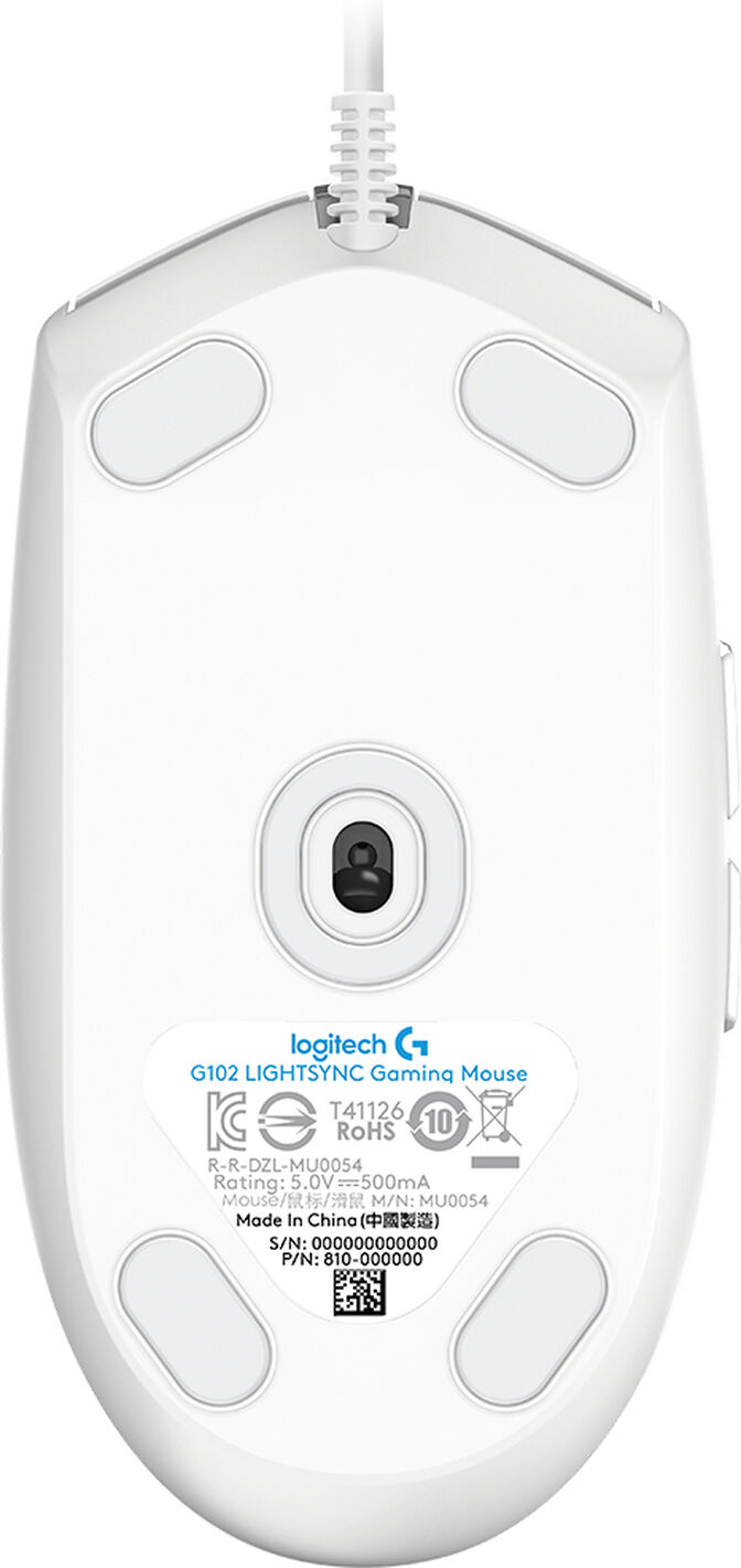 Rat&oacute;n Logitech G102 Lightsync RGB 8000DPI Blanco image number 4