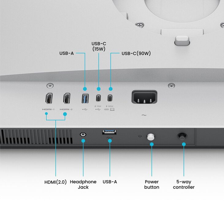 Monitor BenQ MacBook 27" MA270U IPS 4K 60Hz P3 MacBook Pro e MacBook Air USB-C (90W) Display HDR400 image number 2