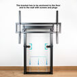 Soporte Suelo/Pared Fijo Tooq HIPERI&Oacute;N 55" a 100" M&aacute;x. 120Kg Negro image number null