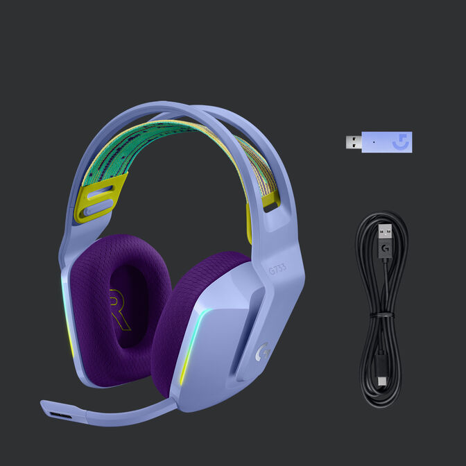 Auriculares Logitech G733 RGB Lightspeed Wireless Lila image number 16
