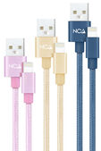 Cabos Lightning Nanocable Lightning/M para USB A/M Coiled 1M (Pack 3 - Rosa, Oro y Azul Pac&iacute;fico) image number null