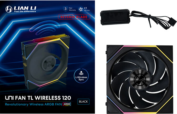 Ventilador Lian Li UNI FAN TL120 RGB Wireless Reverse PWM Negro 120mm image number 7