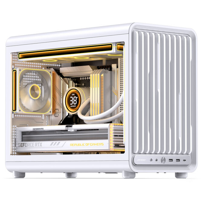 Caja Micro-ATX Jonsbo D33 Vidrio Temperado Blanco image number 3