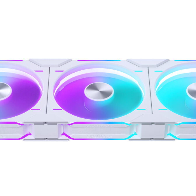 Ventilador Phanteks D30 PWM reverse Airflow D-RGB Blanco Pack 3 - 140mm image number 4