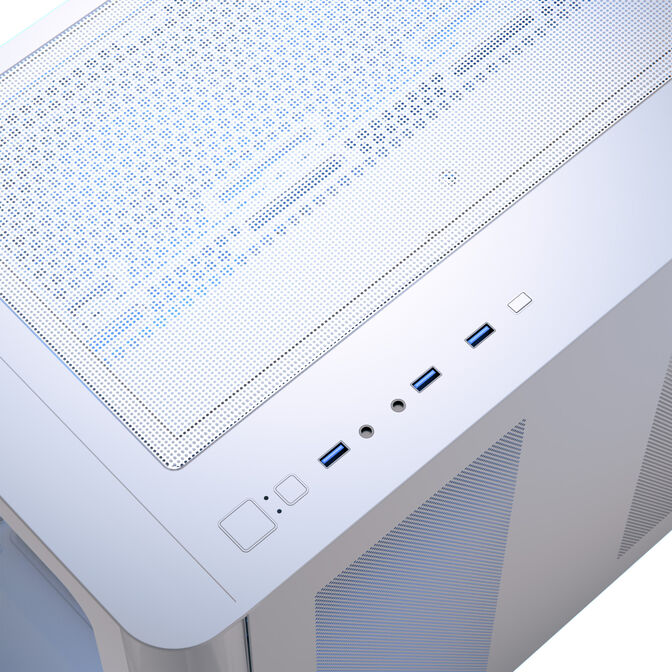 Caja ATX Aerocool P500C ARGB Vidrio Templado Blanco image number 3