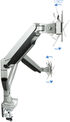 Soporte de Mesa Tooq Doble Tilt e GiRatónrio 13" a 32" Max. 9kg/Monitor Gris image number null