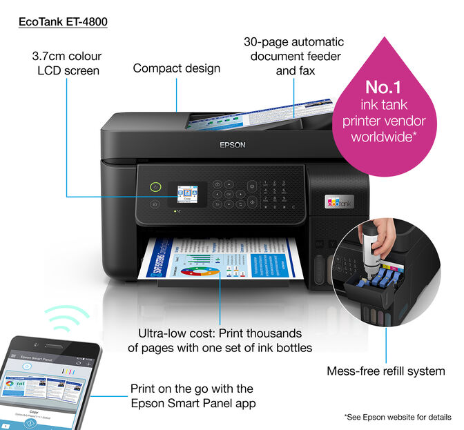 Multifuncional Epson EcoTank ET-4800 Wi-Fi image number 10