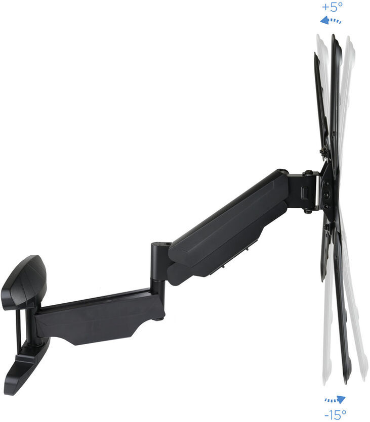 Soporte de Pared Tooq Tilt e GiRatónrio 3 Pivots 23" a 55" Max. 30kg Negro image number 5
