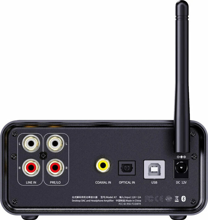 DAC Amplificador de Sobremesa FiiO K7 Balanceado THX AAA Negro image number 2