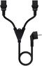 Cable de Alimentación Duplo CEE7/M > 2xC13/H 3 M Negro