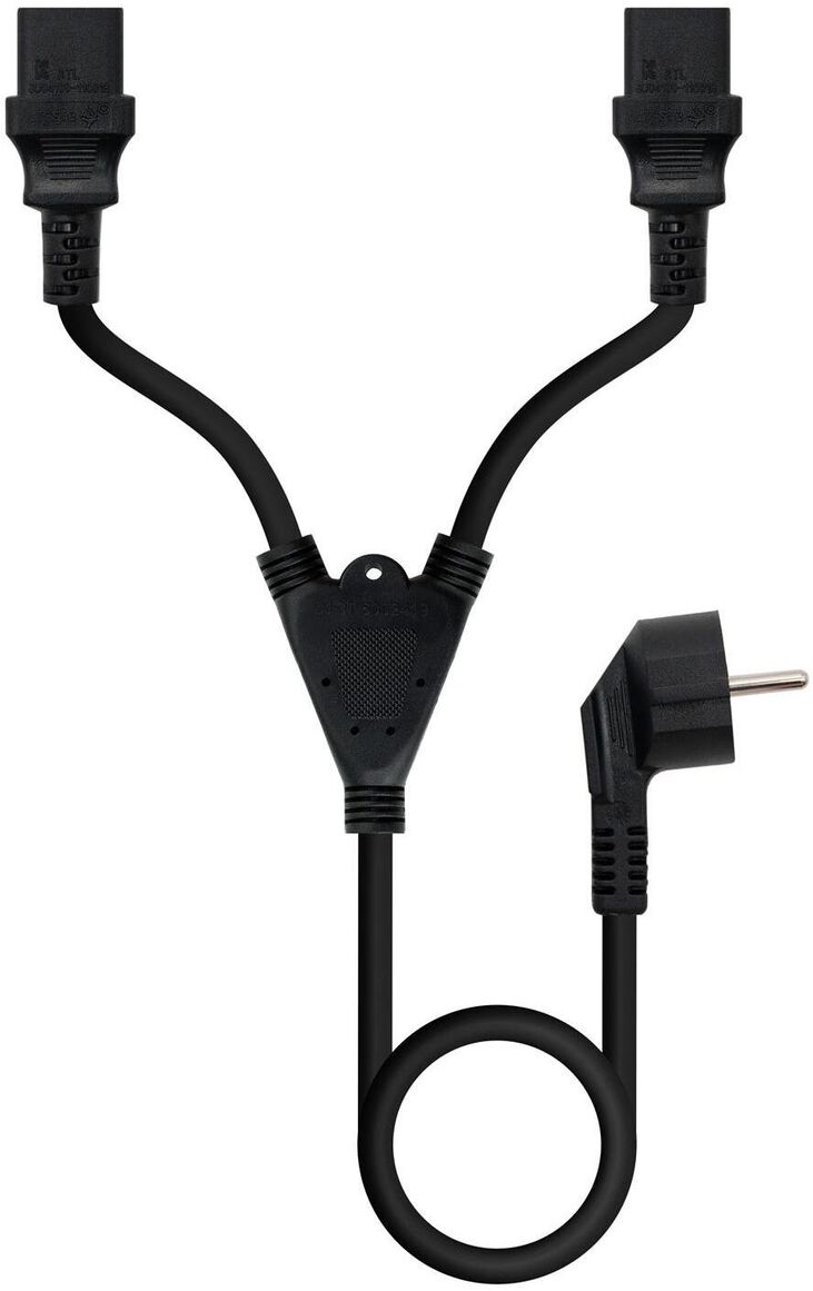 Cable de Alimentación Duplo CEE7/M > 2xC13/H 3 M Negro image number 0