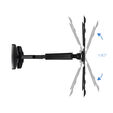 Soporte de Pared Tooq Tilt e GiRat&oacute;nrio 3 Pivots 23" a 55" Max. 30kg Negro image number null